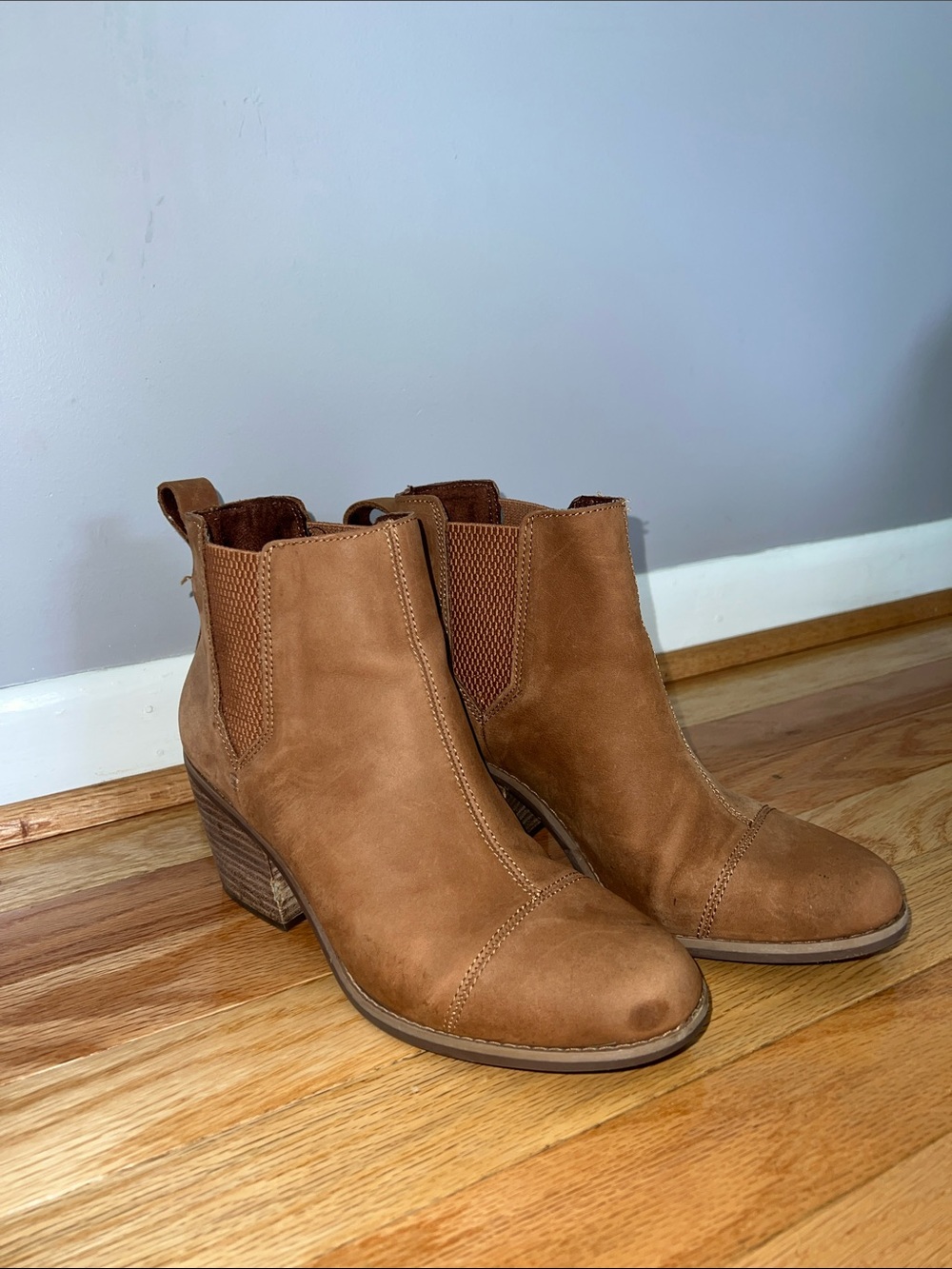 Toms Tan Chelsea Booties